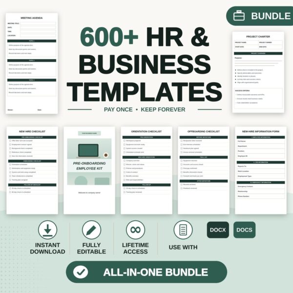 Evergreen Human Resources Templates Hub